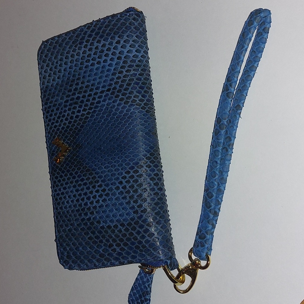 Taxidermy Blue Python Maggie Classic Wallet - Picture 4 of 15